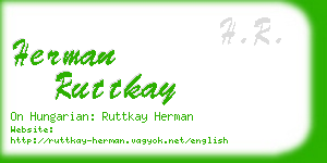 herman ruttkay business card